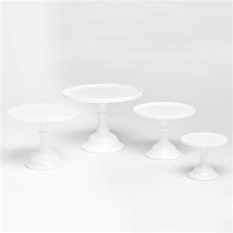 Leo & Bella | 25cm Mosser Milk Glass Cake Stand White