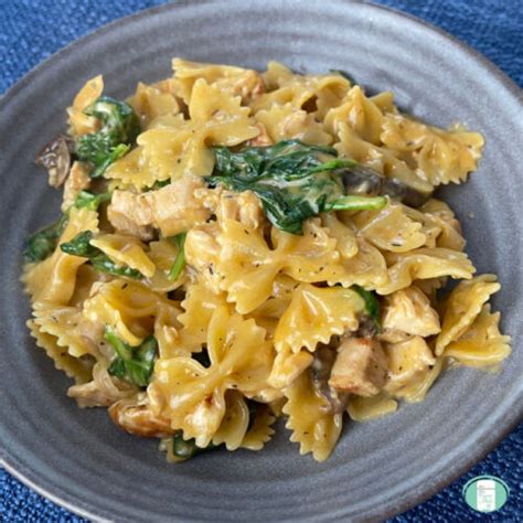 One Pot Creamy Mushroom Chicken Pasta Freezer Meals 101
