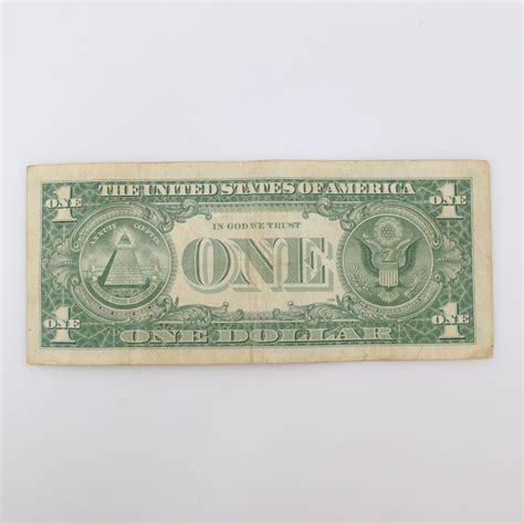 Star Note One Dollar Silver Certificate Property Room