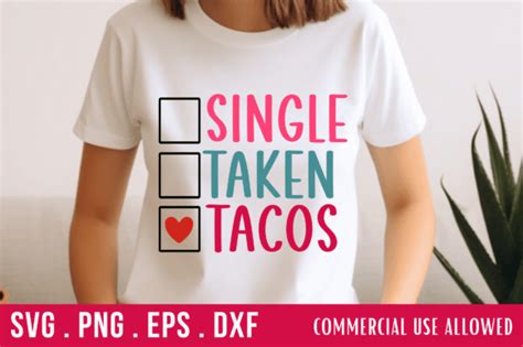 Single Taken Tacos Svg Design Graphic By Craftsvg · Creative Fabrica