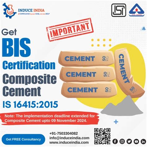 BIS Certification For Composite Cement In New Delhi ID 2853403675291