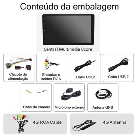 Central Multimidia Octacore Pro Universal Tela Qled Ips Navpro Carplay