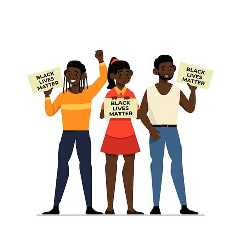 Free Vector | Black lives matter illustration