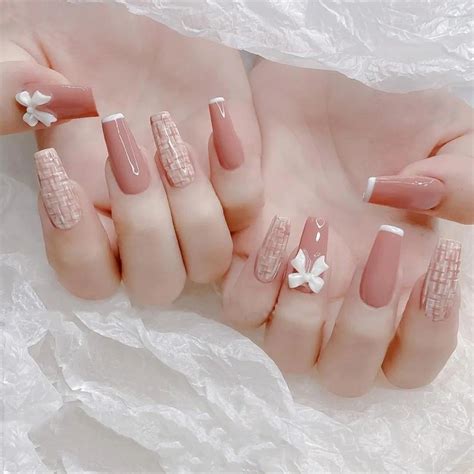 Natural Pink Nail Extension Designs False Nails Nail Art Nail