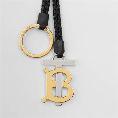 Monogram Motif Leather Key Ring In Blackgoldpalladium Women