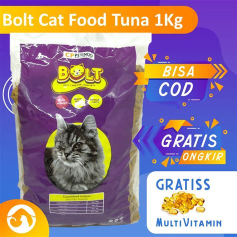 Bolt Cat Food Premium Makanan Kucing Tuna Kg Free Multivitamin