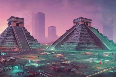 KREA AI Hyperrealistic Matte Painting Of Chichen Itza In A