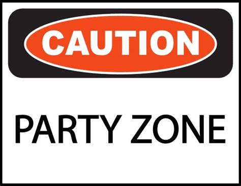 Caution Party Zone Road Sign Free Svg File Svg Heart Svg Free