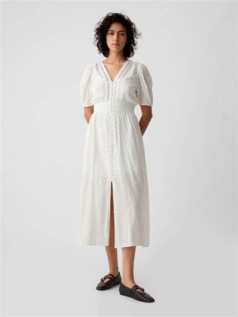 Eyelet Maxi Dress Gap