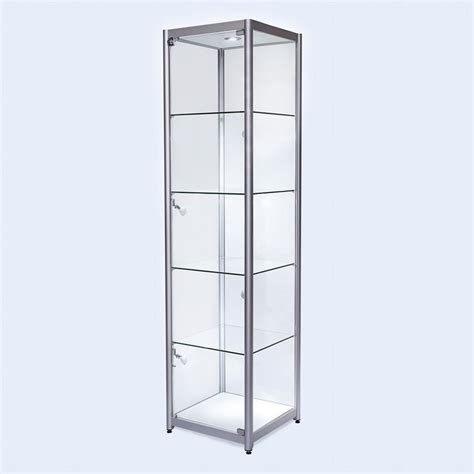 Aluminium Glass Tower Showcase Display Cabinet Mm W X Mm D X