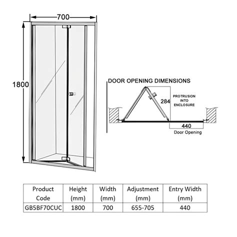 Coram Gb Bi Fold Shower Door Mm Gb Bf Cuc