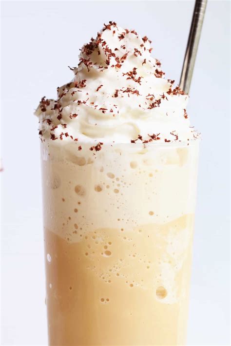 frozen vanilla iced latte  toasted pine nut