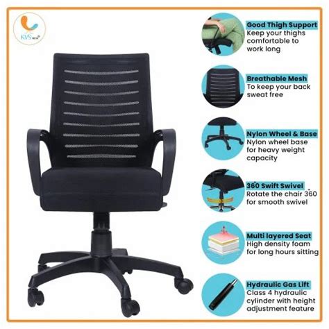 Mesh High Back Workstation Office Chair Black At Rs In Ganaur