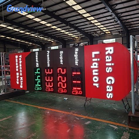 Double Sided Pylon Sign For Outdoor Led Display Petrol Station Pylon