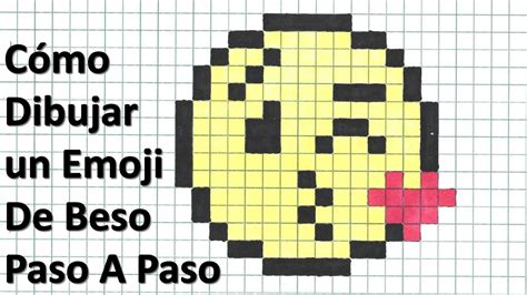 Como Dibujar Un Emoji Beso Con Corazon En Pixel Art Paso A Paso