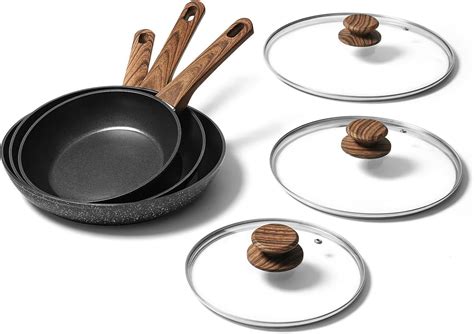 Frying Pan Set With Lids Non Stick Pans Set Of Nonstick Skillet