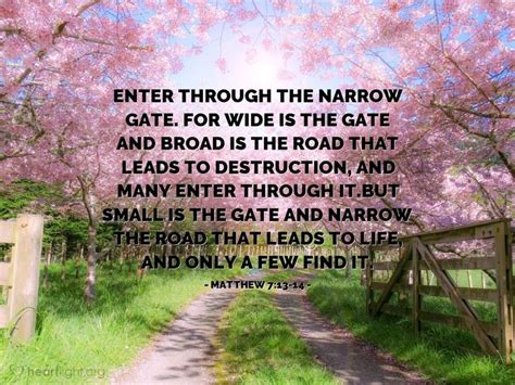 Illustration Of Matthew 713 14 — Enter Through The Narrow Gate For