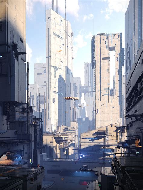 Sci Fi City By Shkumbin Ferizi Sci Fi Concept Art Sci Fi Art Sci Fi