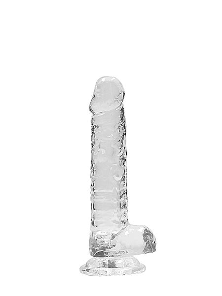 Dildo Crystal Clear Transparent 7 Pouces Par Realrock