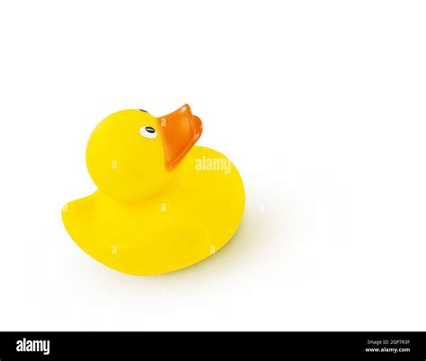 Yellow Rubber Duck Isolated On White Background Stock Photo Alamy