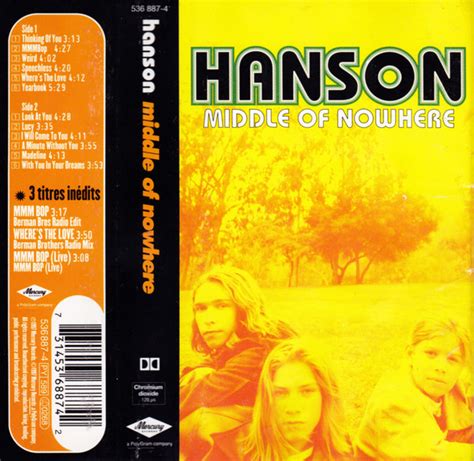 Hanson – Middle Of Nowhere (1997, Cassette) - Discogs