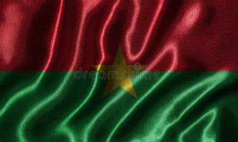 Wallpaper by Burkina Faso Flag and Waving Flag by Fabric. Stock Image ...