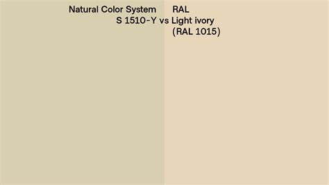 Natural Color System S 1510 Y Vs RAL Light Ivory RAL 1015 Side By