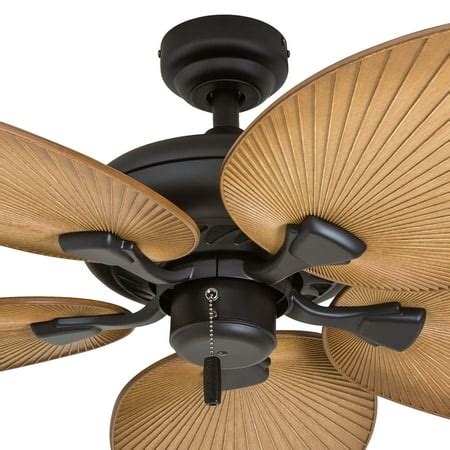 Honeywell Palm Valley 52" Bronze Tropical Ceiling Fan with Palm Leaf ...