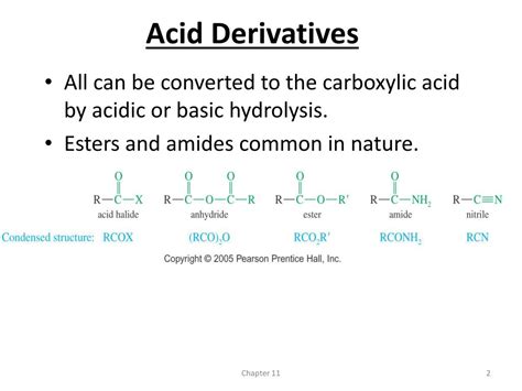 Ppt Chapter Carboxylic Acid Derivatives Powerpoint Presentation