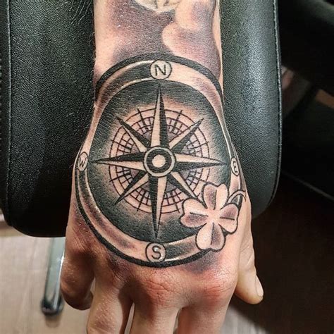 Compass Hand Tattoos | 50 Best Hand Tattoos For Men | Compass tattoo ...