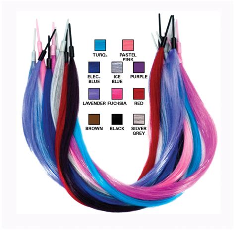 11 Colorful hair extensions with plastic pins