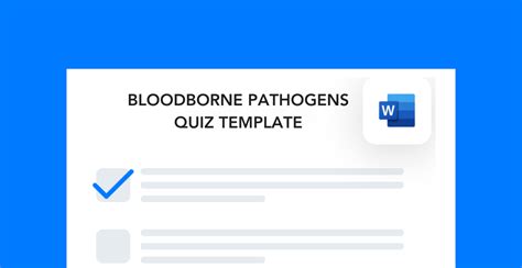 Bloodborne Pathogens Quiz Template Frontline Data Solutions