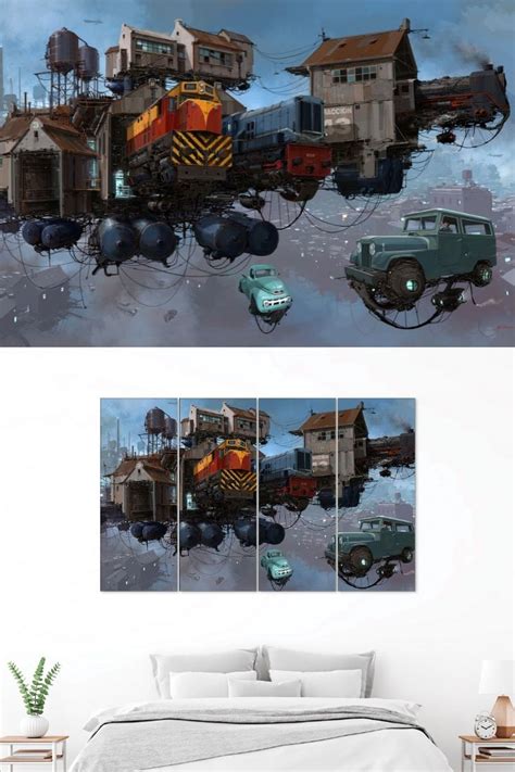 Trains Fantasy Art Train Gifts Ideas Steampunk Canvas Fantasy Wall