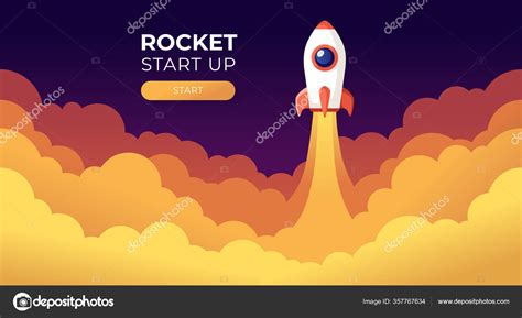 Rocket Launch Sky Flying Clouds Space Ship Smoke Clouds Business