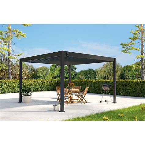 Weide Deluxe Plus Aluminium Pavillon X M Anthrazit Pergola