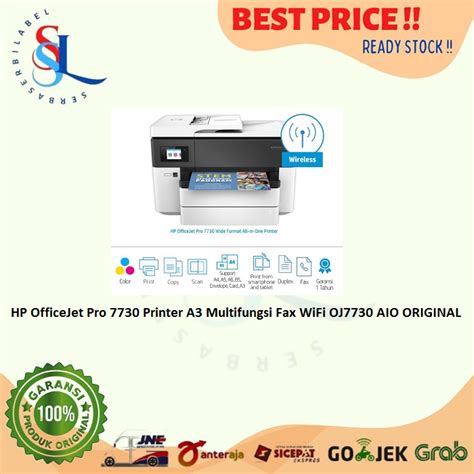 Jual Hp Officejet Pro 7730 Printer A3 Multifungsi Fax Wifi Oj7730 Aio