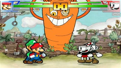 Super Mario And Super Luigi Vs Cuphead And Mugman Mugen Simul Battle