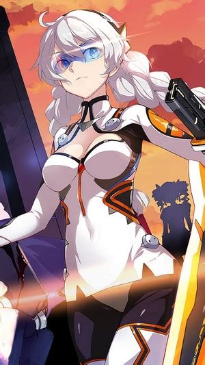 Anime Girls White Hair Kiana Kaslana Theresa Apocalypse Honkai