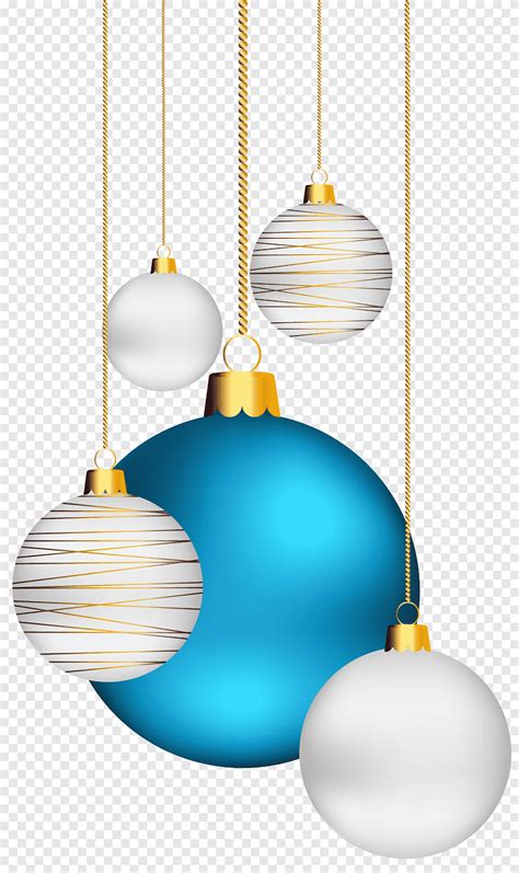 Several Blue And Silver Baubles Illustration Christmas Ornament Ball