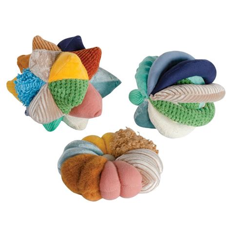 Poufs And Points Plush Balls Set Of 3