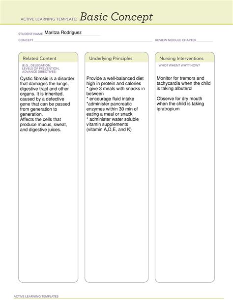 Ati Peds B Remediation Active Learning Templates Basic Concept