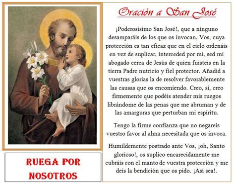 Oracion A San Jose Google Search San Jose Oraciones Pinterest