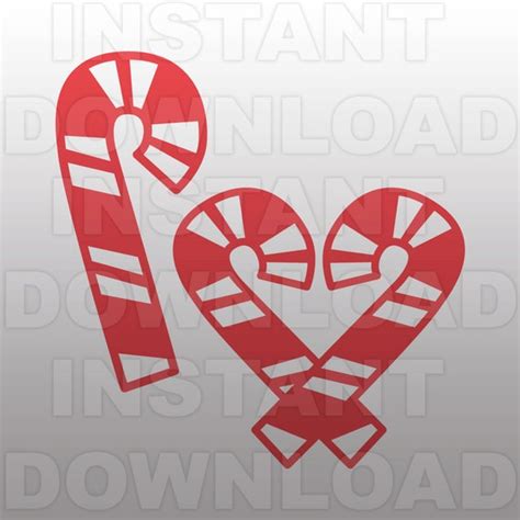 Candy Canes Svg File Christmas Svg File Holiday Svg Die Etsy