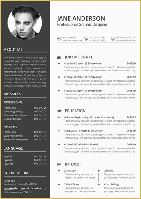 Two Column Resume Template Word