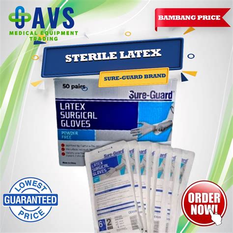 Sureguard Sterile Latex Surgical Gloves Powder Free Sold Per Pairs