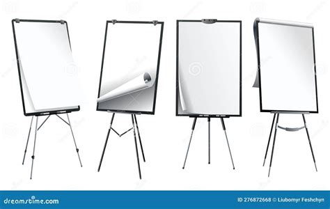 Flipchart Mockup Set At Different Angles Presentation And Seminar