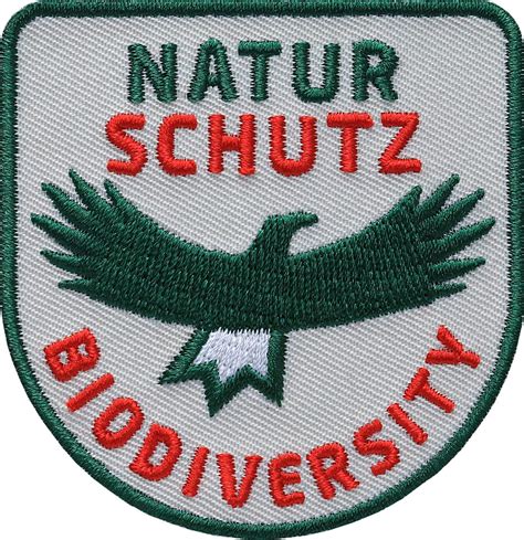 2 x Naturschutz Adler gestickt 61 x 62 mm Natur Biodiversität