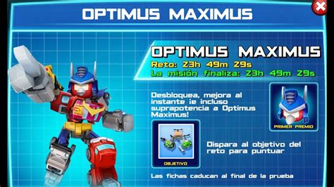 Angry Birds Transformers Nuevo Evento De Optimus Maximus Dia 6 Combo