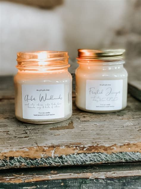 8 Oz Soy Candle Antique Mason Jar Candle Choose Your Scent Farmhouse