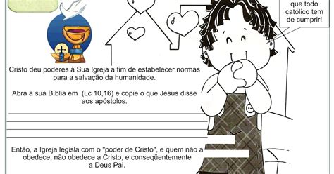 Par Quia Senhor Deus Menino Atividade Mandamentos Da Igreja